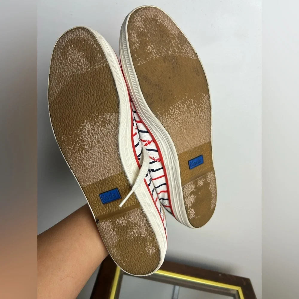 Keds X Taylor Swift TS Bow Striped Sneakers Womens Sz 9.5 Engagement Dress vibes